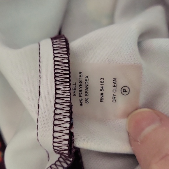 Calvin Klein Womens 6 Aubergine Floral 3/4 Bell Sleeve Shift Dress Dressy Casual - Picture 5 of 8